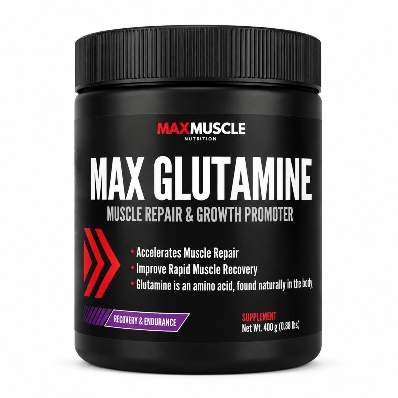 پودر گلوتامین مکس ماسل ۴۰۰ گرمی Max Muscle Max Glutamine Powder 400 g