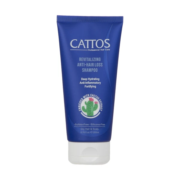 شامپو احیاکننده ضد ریزش مو کتوس مناسب مو و پوست سر خشک ۲۰۰ میلی‌لیتر (CATTOS Revitalizing Anti-Hair Loss Shampoo 200ml)