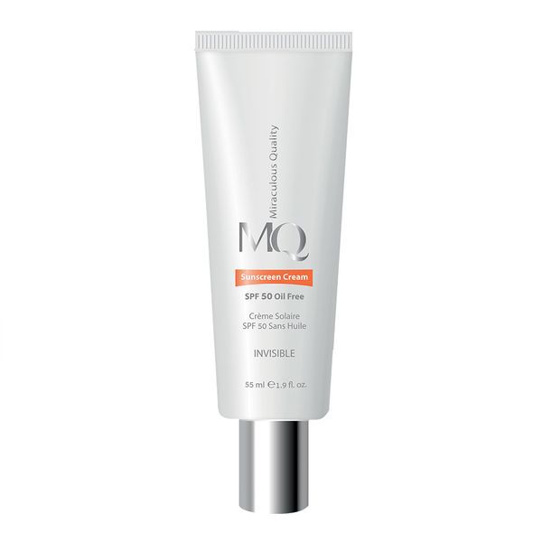 کرم ضدآفتاب بی‌رنگ ام کیو SPF 50 فاقد چربی، ۵۵ میلی‌لیتر  MQ Sunscreen Cream SPF 50 Oil Free Invisible, 55 mL