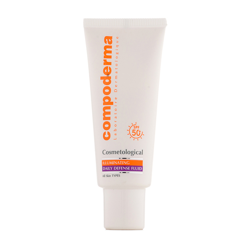 فلوئید محافظ روزانه روشن‌کننده کامپودرما اس پی اف 50 / Compoderma Illuminating Daily Defense Fluid SPF 50