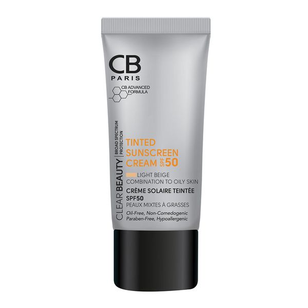 کرم ضدآفتاب رنگی CB Paris SPF 50 - رنگ بژ روشن / CB Paris Tinted Sunscreen Cream SPF 50 (Light Beige)