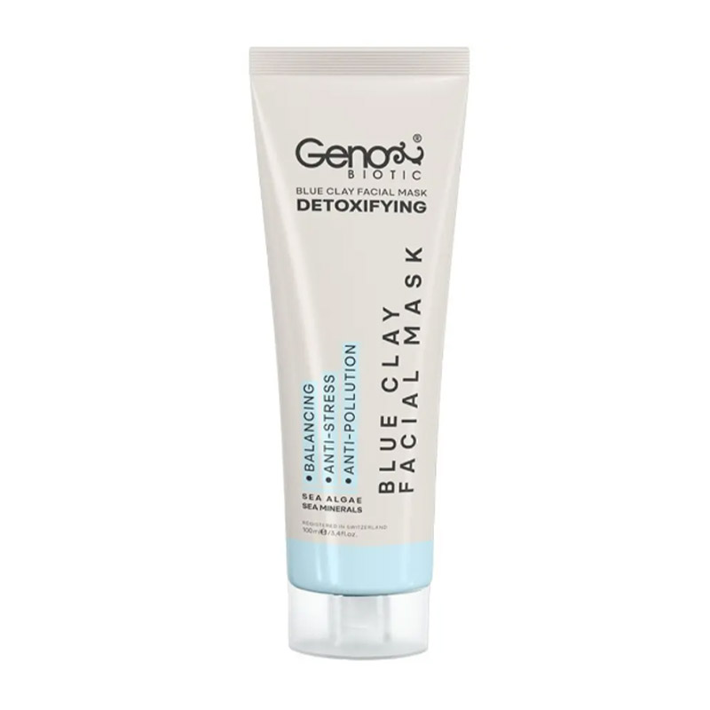 ماسک صورت خاک رس آبی ژنوبایوتیک / Genobiotic Blue Clay Facial Mask (Detoxifying)