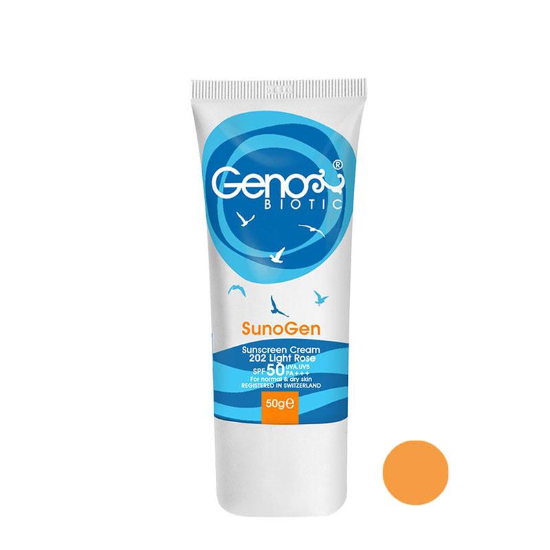 کرم ضدآفتاب ژنوبایوتیک - رنگ صورتی روشن (202 Light Rose) / Genobiotic SunoGen Sunscreen Cream (202 Light Rose)