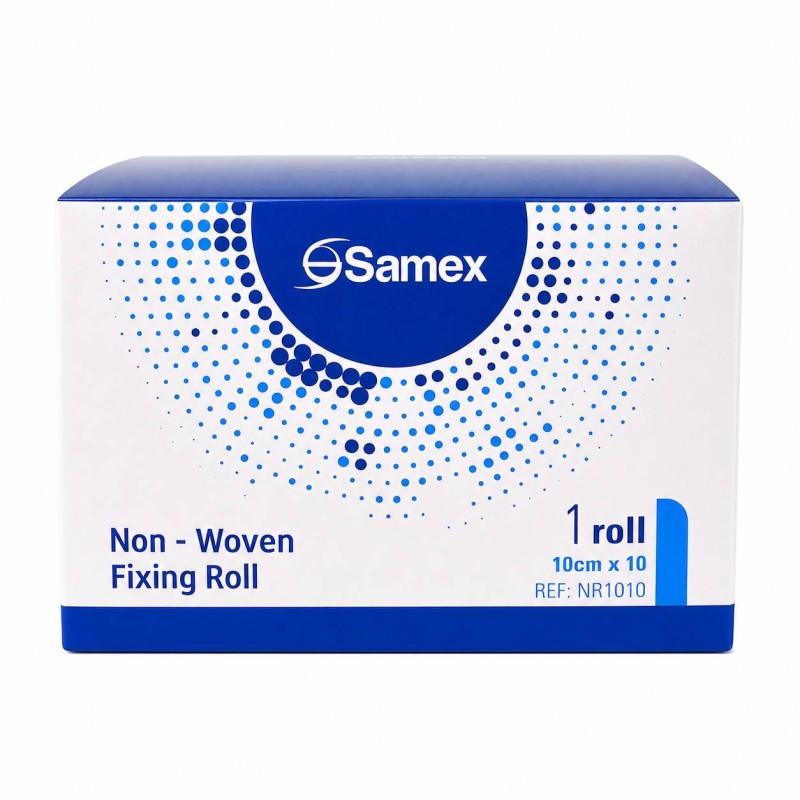 رول چسب ثابت‌کننده پزشکی سامکس ۱۰ سانتی‌متر × ۱۰ / Samex Non-Woven Fixing Roll (10cm x 10)