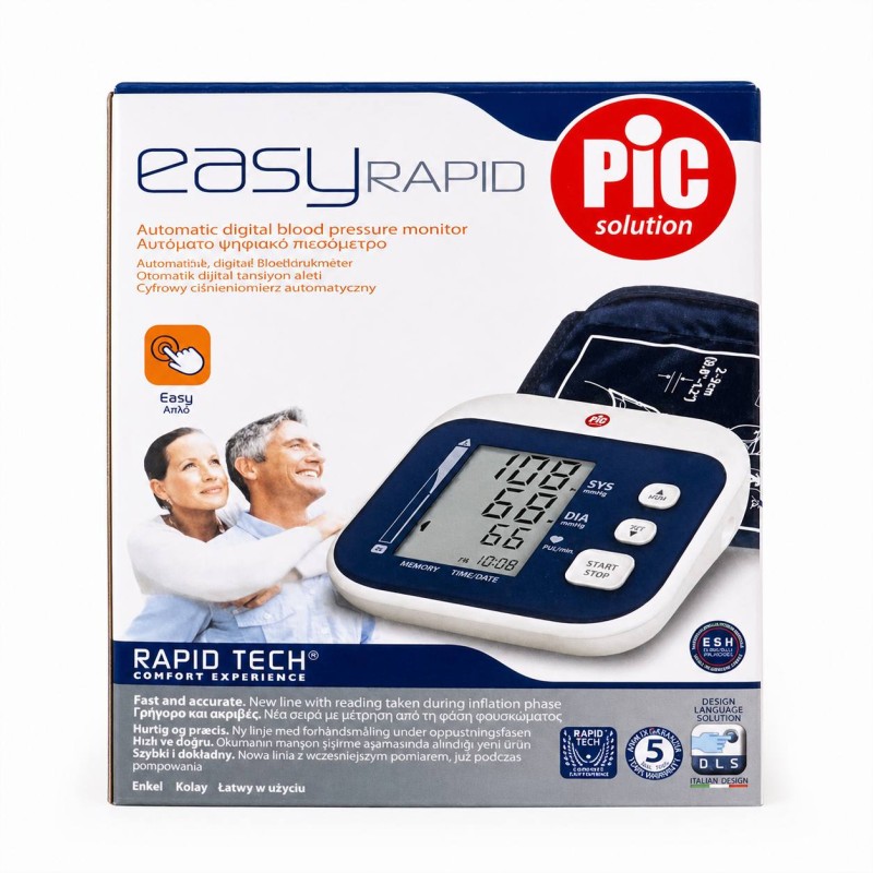 دستگاه فشارسنج دیجیتال بازویی پی‌آی‌سی مدل ایزی رپید / PIC Solution Easy Rapid Automatic Digital Blood Pressure Monitor