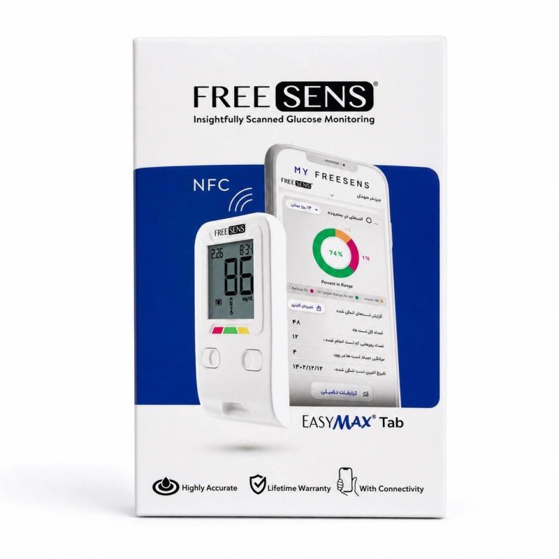 دستگاه سنجش قند خون فری سنس مدل ایزی مکس تب / FREE SENS EASYMAX Tab Glucose Monitoring System