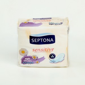 پدبهداشتی بالدار قطر نازک کتانی معطر سپتونا Sensitive مدل Super - بسته 8 عددی