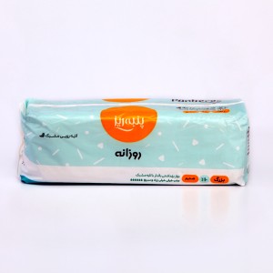 پد  بهداشتی بالدار روزانه پنبه ریز با لایه مشبک سایز بزرگ   بسته 10 عددی