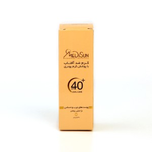کرم ضدآفتاب کرم‌پودری مدیسان MEDISUN SPF40+ – مخصوص پوست چرب و حساس (رنگ بسیار روشن)