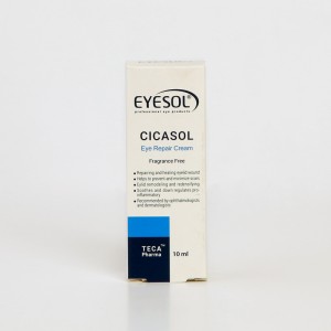 کرم ترمیم‌کننده پلک آی‌سول Cicasol – بدون عطر، مناسب ترمیم و بهبود زخم پلک (۱۰ میل)