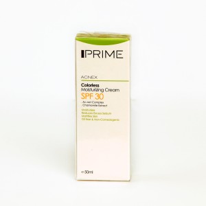 کرم مرطوب‌کننده بی‌رنگ ضدجوش پرایم Acnex SPF 30