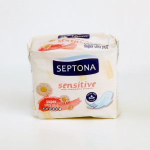 پد بهداشتی سپتونا مدل Sensitive سوپر اولترا پلاس – با عصاره بابونه