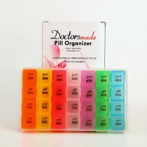 نگهدارنده قرص هفتگی DoctorsMade مدل چهار زمانه روزانه
