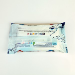 دستمال مرطوب آنتی‌باکتریال تنو Teno بدون عطر – بسته ۶۰ عددی