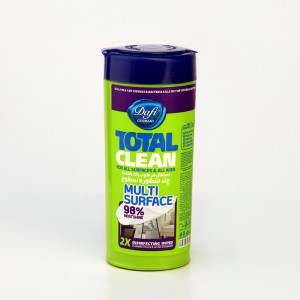 دستمال مرطوب چندمنظوره سطوح دافی Dafi Total Clean مدل Multi Surface – پاک‌کننده و ضدعفونی‌کننده