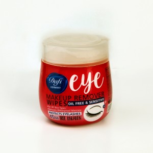 دستمال مرطوب پاک‌کننده آرایش چشم دافی Dafi Eye مخصوص چشم‌های حساس و بدون چربی – بسته قوطی‌ای