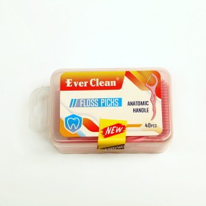 چنگال نخ‌دندان اور کلین (Ever Clean) مدل Anatomic Handle – بسته 40 عددی