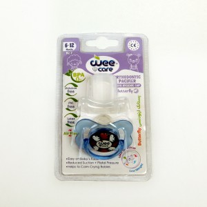 پستانک ارتودنسی وی‌کر Wee Care Orthodontic Pacifier مدل Butterfly (۶ تا ۱۲ ماه) – رنگ آبی