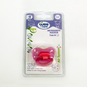 پستانک ارتودنسی وی‌کر Wee Care Orthodontic Pacifier مدل Colorful (۱۲ ماه به بالا) – رنگ صورتی