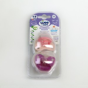 پک 2 عددی پستانک ارتودنتیک وی‌کر (Wee Care) سایز 2 – مناسب 6 تا 12 ماه – قابل استریل در مایکروویو