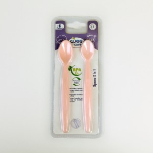 قاشق غذاخوری نوزاد وی‌کر Wee Care بسته دو عددی – مناسب 6 ماه به بالا