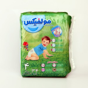 پوشک بچه مولفیکس Molfix سایز 4 (بزرگ) – بسته 34 عددی