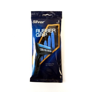 تیغ اصلاح مردانه سیلور مدل Rubber Grip – پنج‌تیغه یک‌بارمصرف (بسته ۵ عددی)