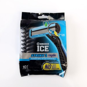 تیغ اصلاح مردانه آیس (ICE) مدل Strike 3 Royale – سه‌تیغه، بسته ۱۰ عددی
