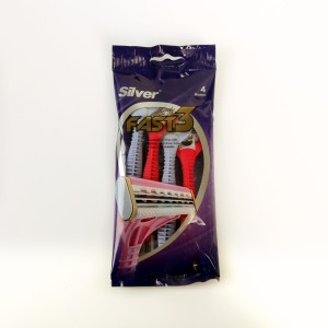 تیغ اصلاح زنانه سیلور مدل Lady Fast 3 – سه‌تیغه، بسته ۴ عددی