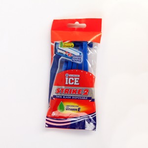 تیغ اصلاح مردانه ICE مدل Strike 2 – دو تیغه، نوار ویتامین E، بسته ۵ عددی
