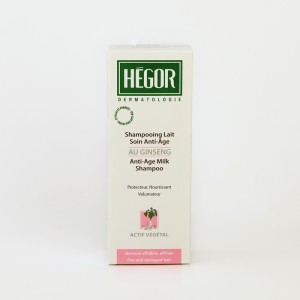 شامپو شیر ضدپیری هگور با عصاره جینسینگ – مناسب موهای نازک، ضعیف و آسیب‌دیده