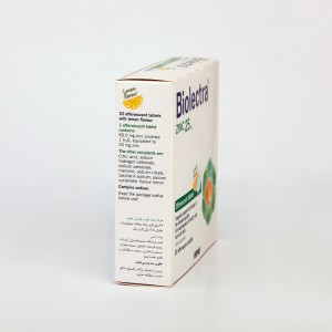 قرص جوشان بایولکترا زینک ۲۵ میلی‌گرم هرمس – تقویت سیستم ایمنی و سلامت پوست (۳۰ عددی)