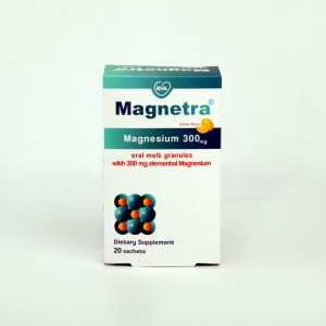 ساشه منیزیم مگنترا Magenetra BSK 300 mg – رفع اسپاسم، استرس و خستگی (۲۰ عددی)