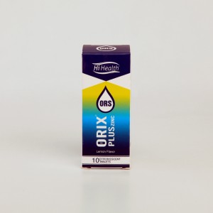 قرص جوشان ORIX Plus Zinc – محلول ORS با زینک، طعم لیمو (۱۰ عددی)