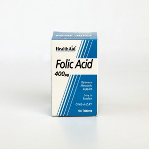 قرص فولیک اسید هلث اید ۴۰۰ میکروگرم – کمک به خون‌سازی و سلامت بارداری (۹۰ عددی)