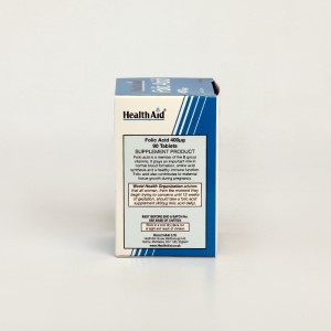 قرص فولیک اسید هلث اید ۴۰۰ میکروگرم – کمک به خون‌سازی و سلامت بارداری (۹۰ عددی)