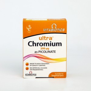 قرص کرومیوم ۲۰۰ میکروگرم ویتابیوتیکس – فرم پیکولینات برای کنترل قند خون و کاهش اشتها (مناسب گیاه‌خواران)