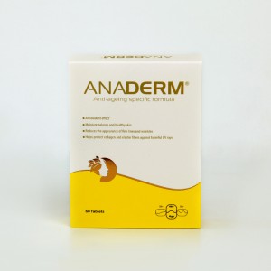 قرص آنا درم (ANADERM) – مکمل تخصصی ضدچروک، جوان‌ساز و آنتی‌اکسیدان پوست (۶۰ عددی)