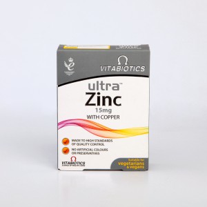 قرص اولترا زینک ۱۵ میلی‌گرم ویتابیوتیکس (Ultra Zinc)