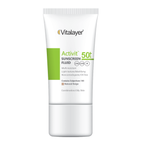 ضد آفتاب فلوئیدی رنگی Vitalayer Activit SPF50 | مناسب پوست چرب و مختلط