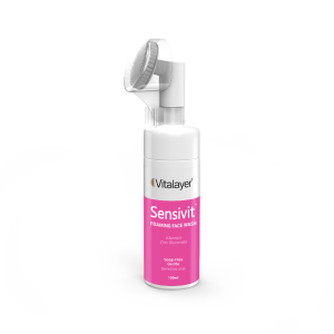 فوم شستشوی پوست حساس Sensivit Foaming Face Wash ویتالیر | پاک‌کننده ملایم و تسکین‌دهنده