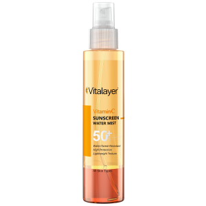 اسپری ضد آفتاب ویتامین C Vitalayer SPF50 | سان اسکرین واتر میست سبک و مقاوم در برابر تعریق