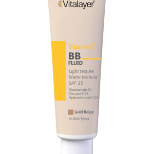 بی بی کرم ویتامین C ویتالیر Vitalayer رنگ Gold Beige حجم 40 میل | فلوئید BB مات با SPF 25