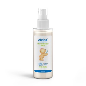 اسپری نرم کننده موی سر کودک الوینا Elvina Baby Hair Detangling Spray | افزایش شانه‌پذیری و لطافت موی کودک