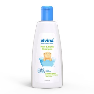 شامپو سر و بدن کودک الوینا Elvina Baby Hair & Body Shampoo | شستشوی ملایم مو و بدن کودک