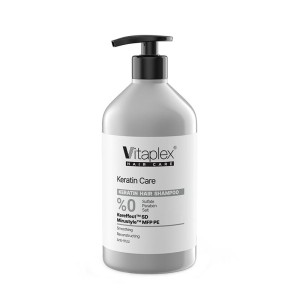 شامپو مناسب موهای کراتینه شده ویتاپلکس Vitaplex Keratin Shampoo | پاکسازی ملایم و مراقبت از موهای کراتینه شده