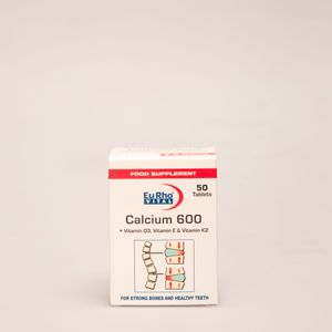 قرص Calcium 600 یورو ویتال | کلسیم ۶۰۰ به همراه ویتامین D3، K2، E برای سلامت استخوان