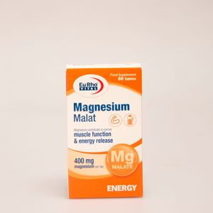 قرص Magnesium Malate یوروویتال | منیزیم مالات 400 میلی‌گرم برای عضلات، انرژی و کاهش خستگی