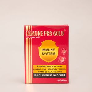 قرص Immune Pro Gold | مکمل تقویت سیستم ایمنی با ویتامین C، زینک، ویتامین D3 و سلنیوم