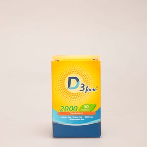 قرص D3 Forte 2000 IU | مکمل ویتامین D3 2000 واحد برای تقویت استخوان، ایمنی و سلامت بدن